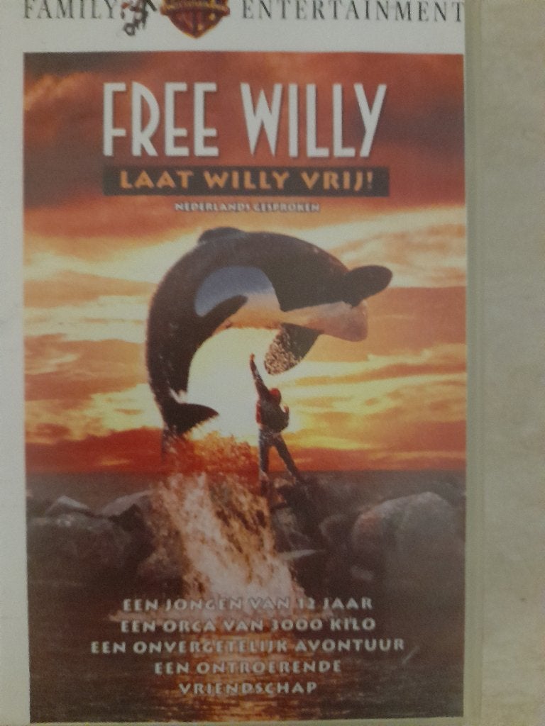 Free Willy, Alle leeftijden, Zo goed als nieuw, Actie en Avontuur, VHS