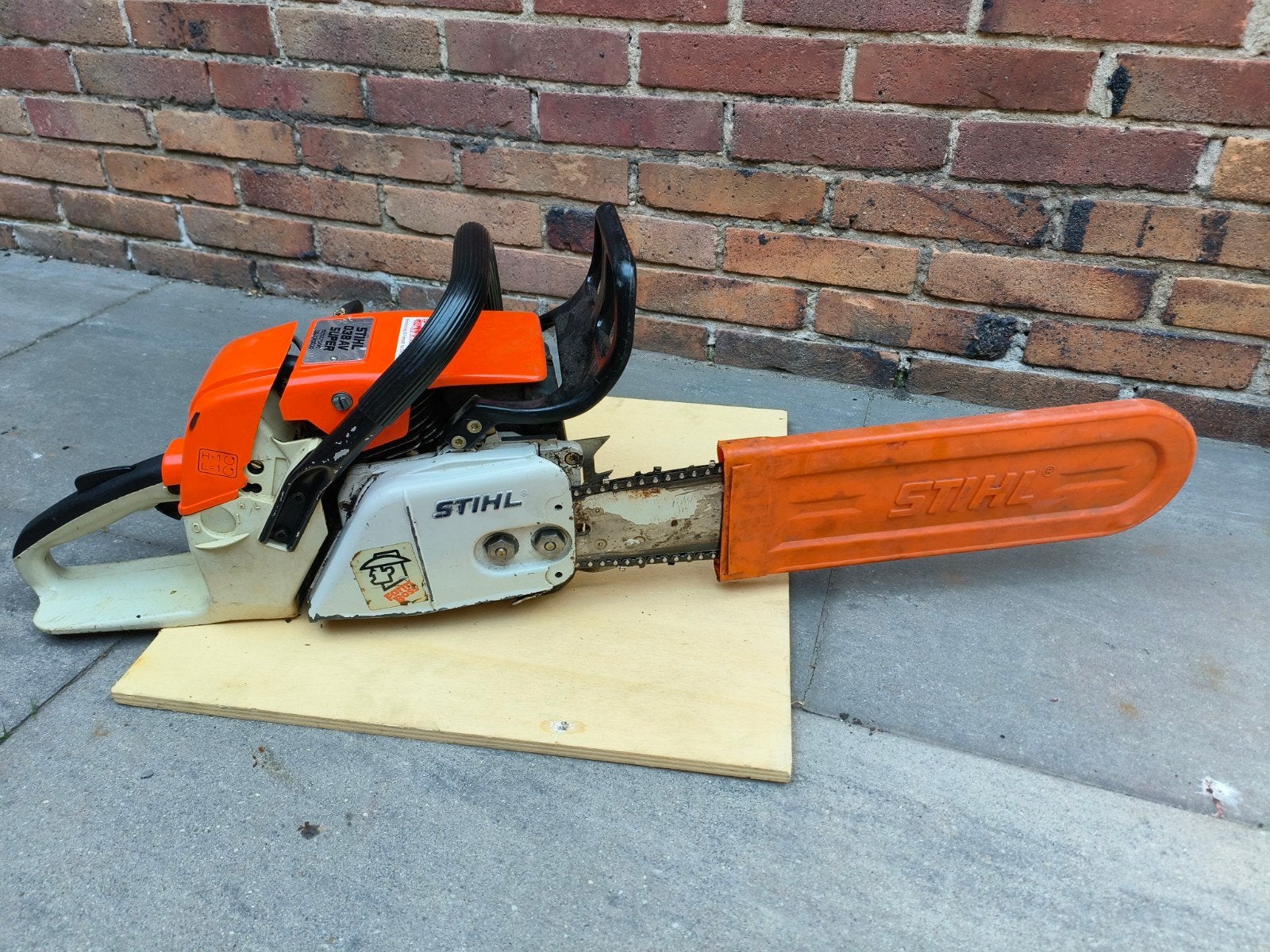 Stihl 038 AV Super EQ, Doe-het-zelf en Verbouw, Gereedschap | Zaagmachines, Stihl, Gebruikt, 70 mm of meer, Kettingzaag