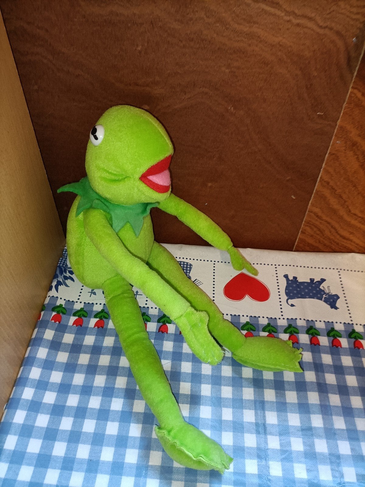 Kermit de Kikker knuffel Muppets 42 cm groot, Ophalen of Verzenden, Zo goed als nieuw