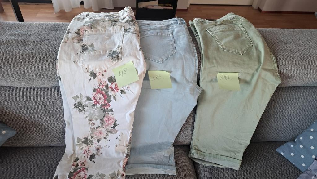 3 capri broeken, Kleding | Dames, Ophalen, Blauw, Maat 46/48 (XL) of groter, Nieuw