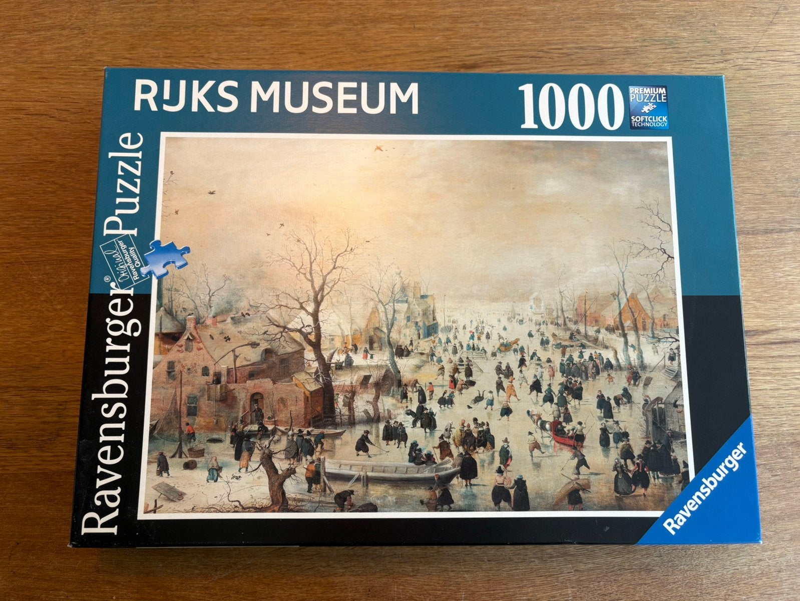 Rijks 1000 puzzel winterlandschap met schaatsers Avercamp, Ophalen, 500 t/m 1500 stukjes, Zo goed als nieuw