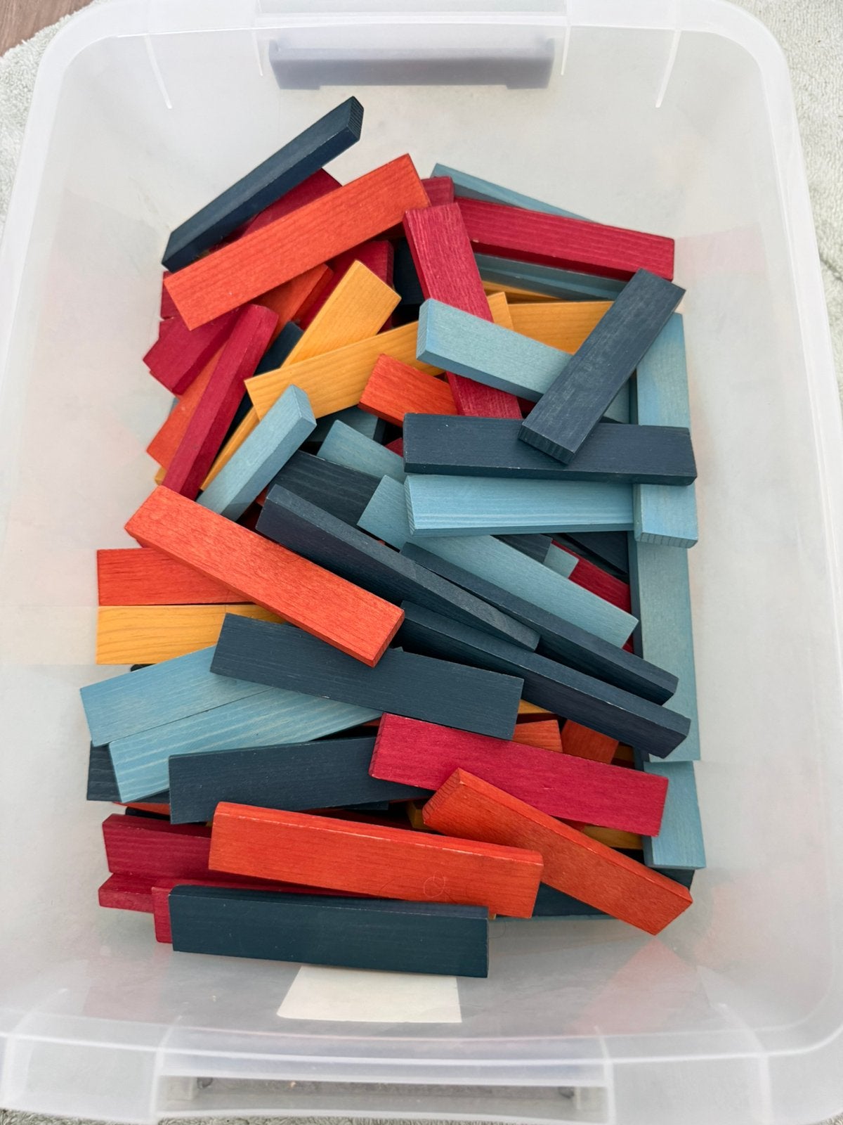 Kapla, houten bouwspeelgoed in 5 verschillende kleuren, Kinderen en Baby's, Speelgoed | Bouwstenen, Gebruikt, Overige merken, Ophalen of Verzenden