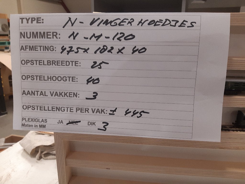 Vingerhoedjes: Nieuwe wandvitrine, vitrine, N-Spoor, N-M-120, Ophalen of Verzenden, Nieuw