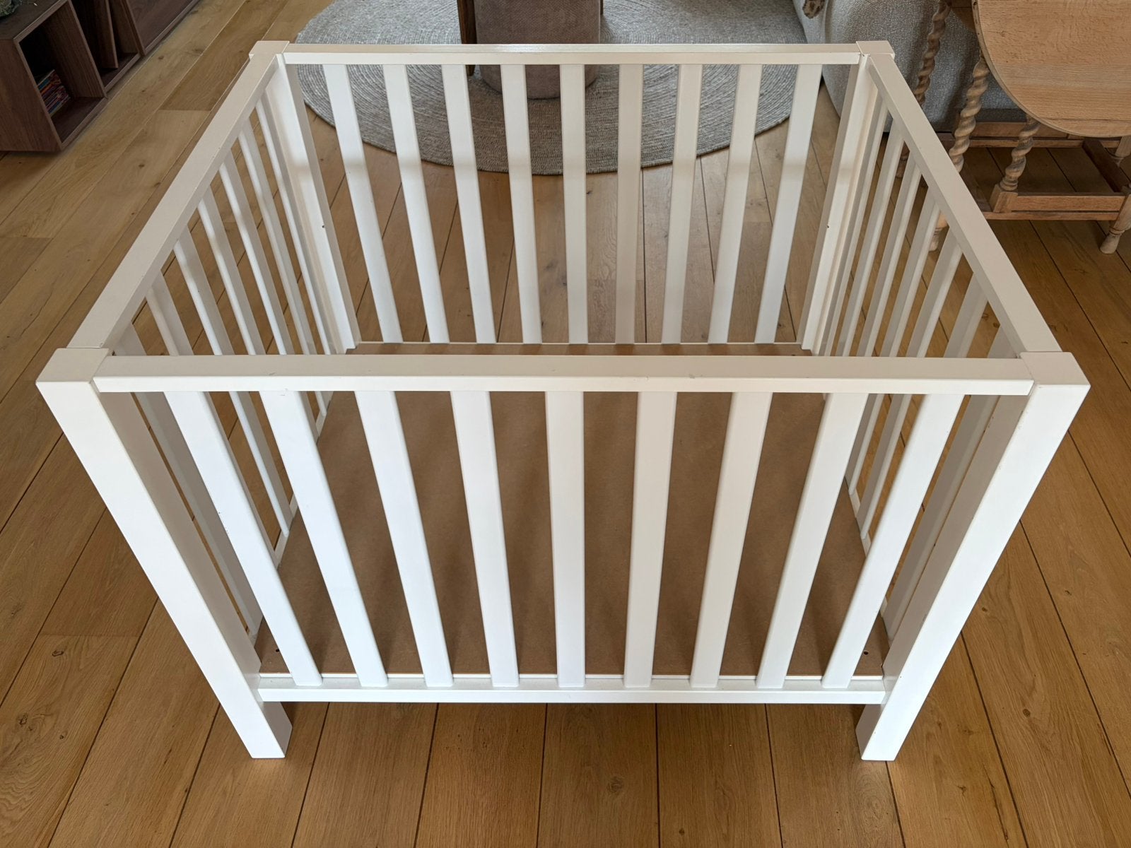 Witte box van Bopita, Kinderen en Baby's, Boxen, Ophalen, Zo goed als nieuw, Rechthoekig, In hoogte verstelbaar