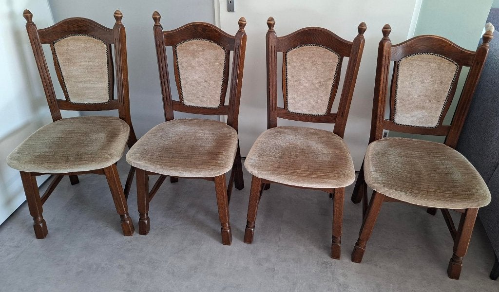 4 EETKAMER STOELEN, Ophalen, Hout, Gebruikt, Overige kleuren