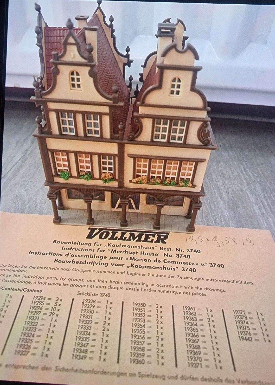 VOLLMER HO 3740 KOOPMANSHUIS, Hobby en Vrije tijd, Ophalen of Verzenden, Gelijkstroom of Wisselstroom, Brug, Tunnel of Gebouw
