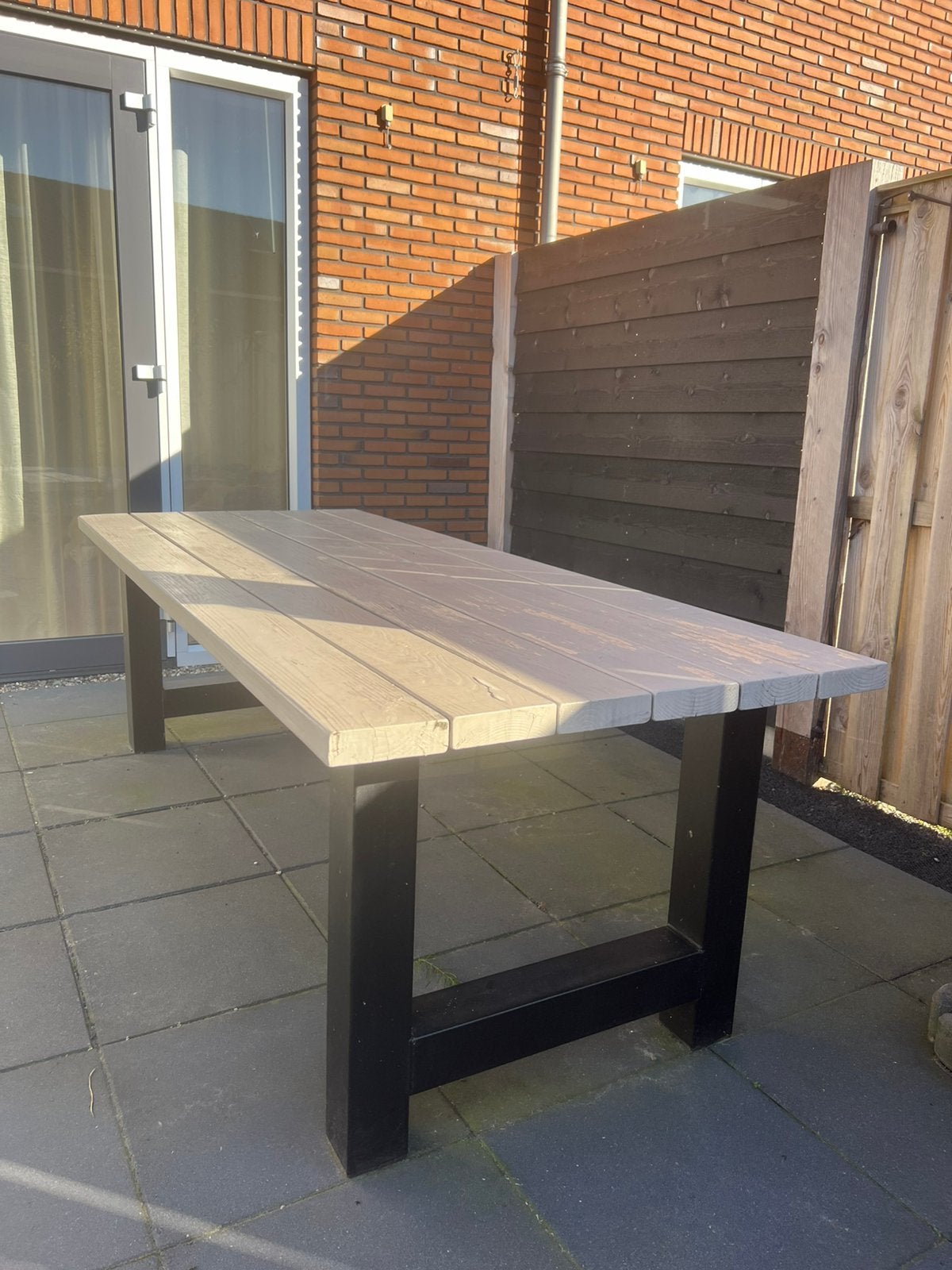 Tuintafel, Ophalen, Gebruikt, Rechthoekig, Hout