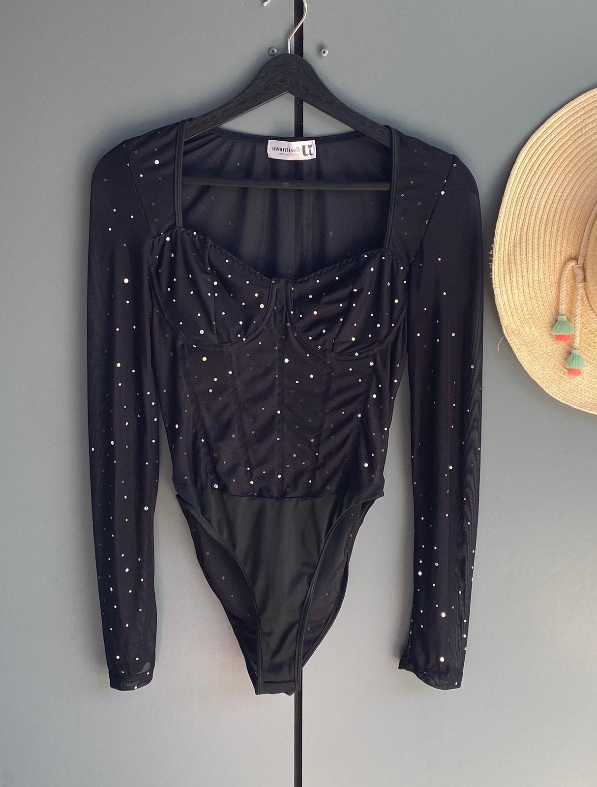 Zgan bodysuit van UWANTISELL..mt:m, B, Verzenden, Zwart, A