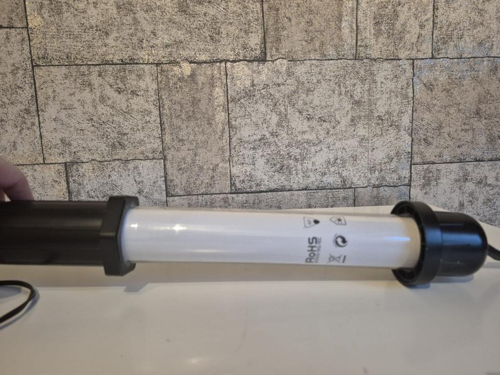 LED Werkplaatslamp / Bouwlamp met adapter, Ophalen of Verzenden, Gebruikt, Minder dan 50 watt, Lamp met armatuur