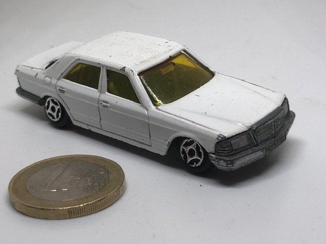 Mercedes 280 SE Wit (W126), MiniJet Norev, Ophalen of Verzenden, Gebruikt, Auto