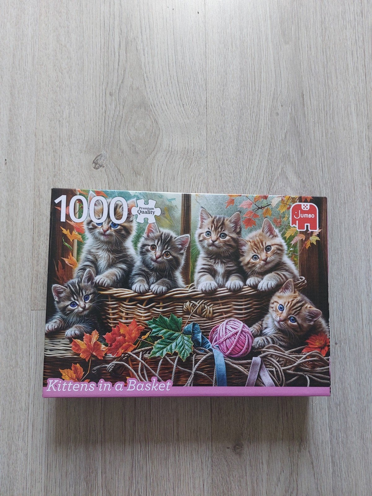 Jumbo Legpuzzel 1000 stukjes - Kittens in een mand, Ophalen, 500 t/m 1500 stukjes, Zo goed als nieuw, Legpuzzel