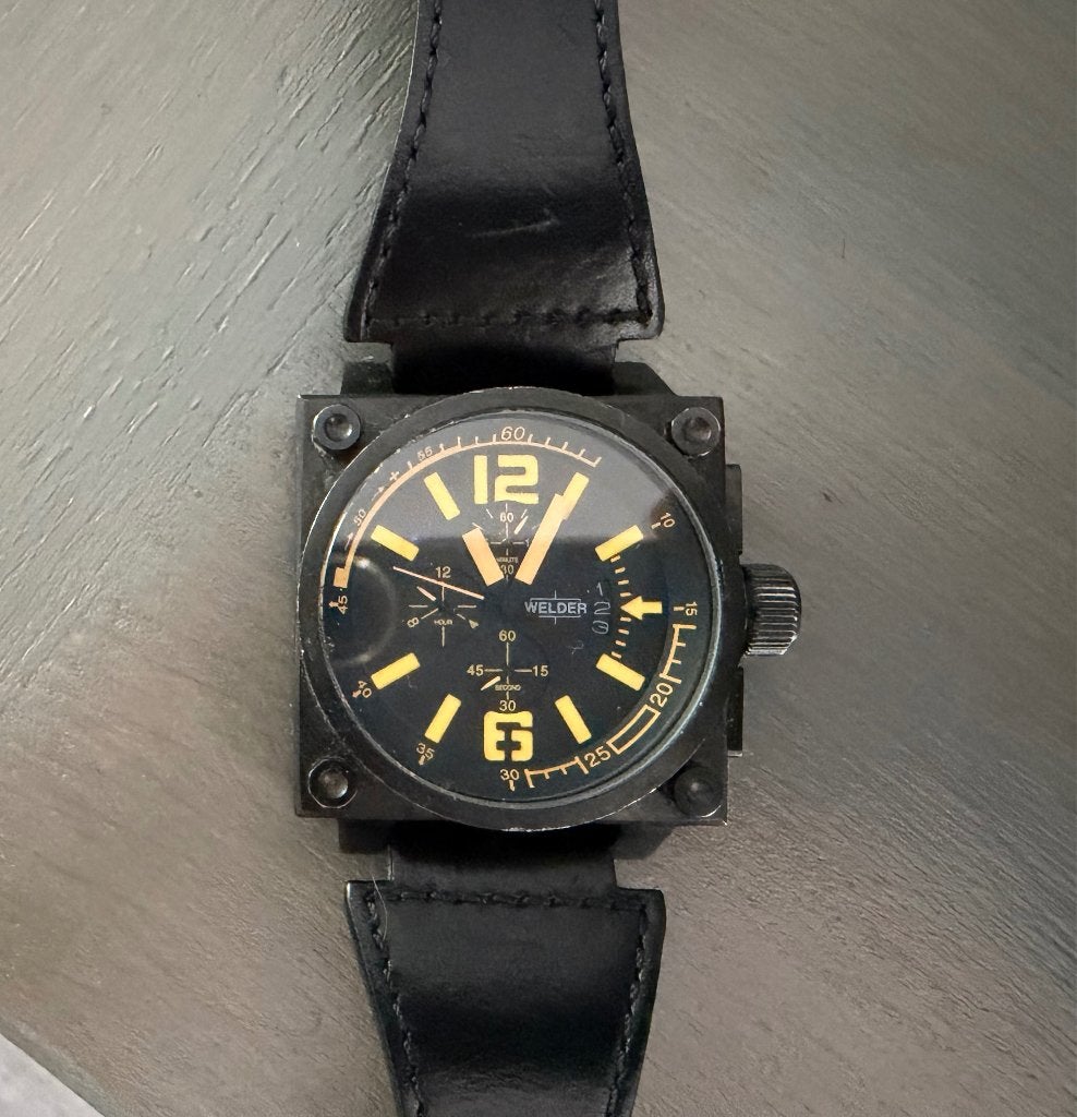 HERENHORLOGE / CHRONOGRAAF van Welder K 23 - WD014, Sieraden, Tassen en Uiterlijk, Horloges | Heren, Gebruikt, Polshorloge, Overige merken