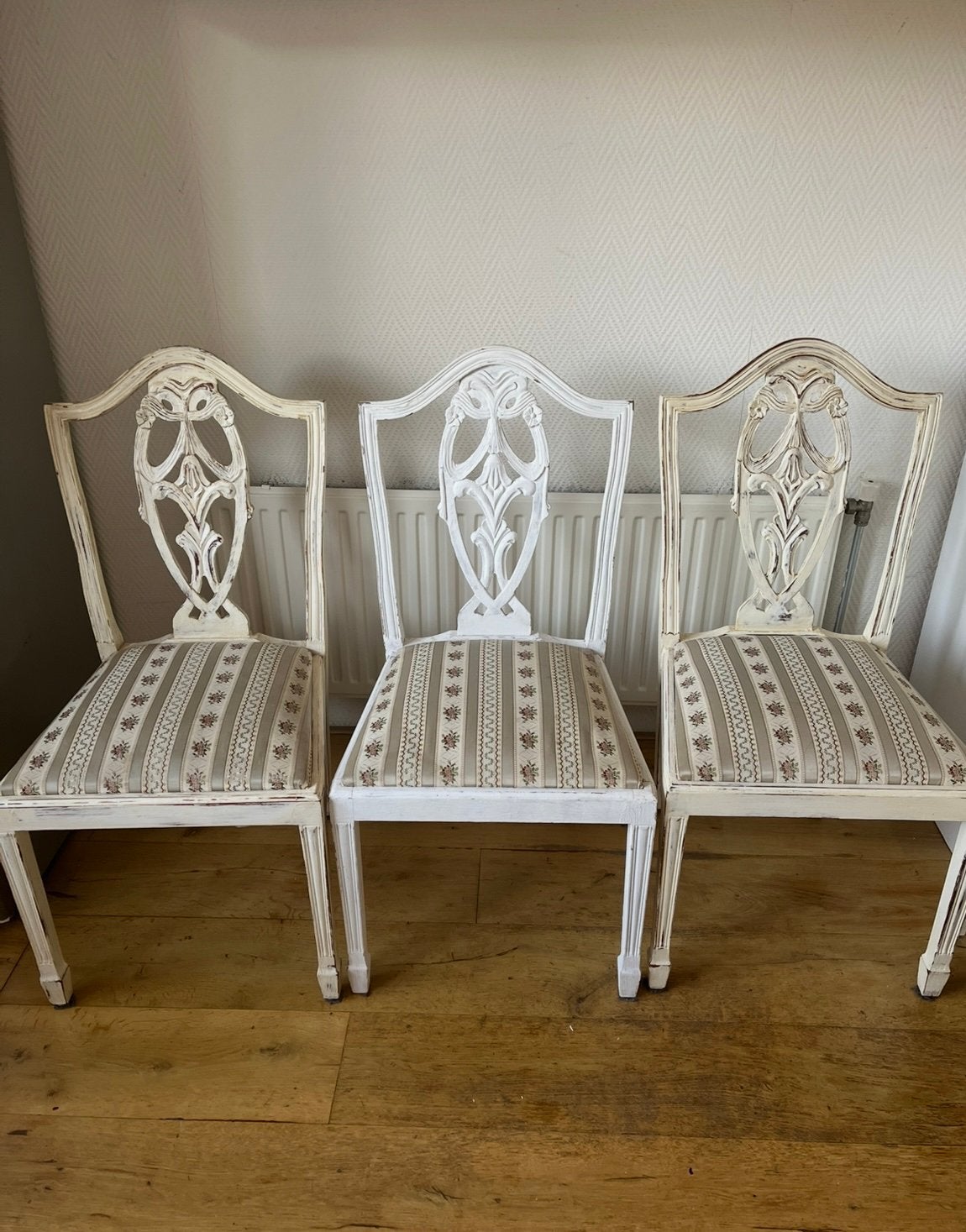 6 eetkamerstoelen gratis, Huis en Inrichting, Stoelen, Ophalen, Gebruikt