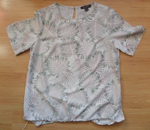 Luchtig polyester shirtje van de Primark maat M met koordje, Maat 38/40 (M), Wit, Ophalen of Verzenden, Zo goed als nieuw