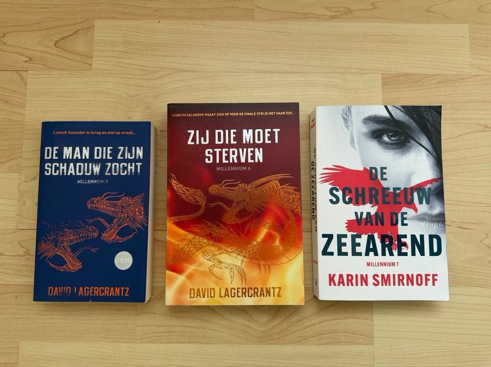 Millennium Serie: Deel 5, 6 & 7 (Lagerkrantz, Smirnoff), Boeken, Ophalen, Zo goed als nieuw, Nederland