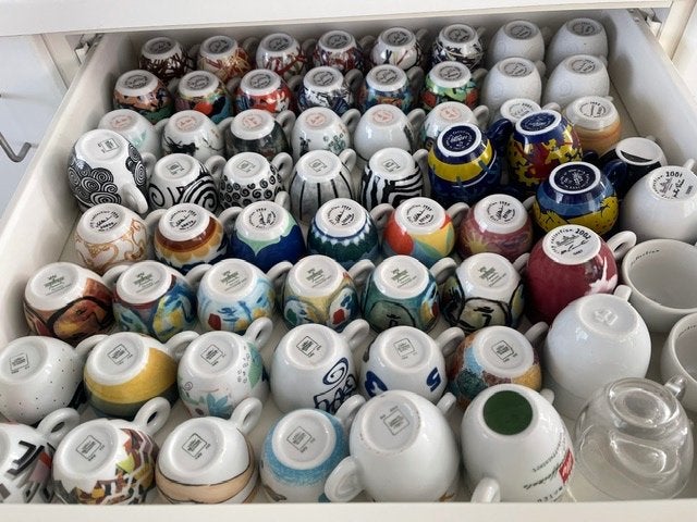 verzameling Illy artist espresso cups, Ophalen, Zo goed als nieuw, Overige materialen, Kop en/of schotel