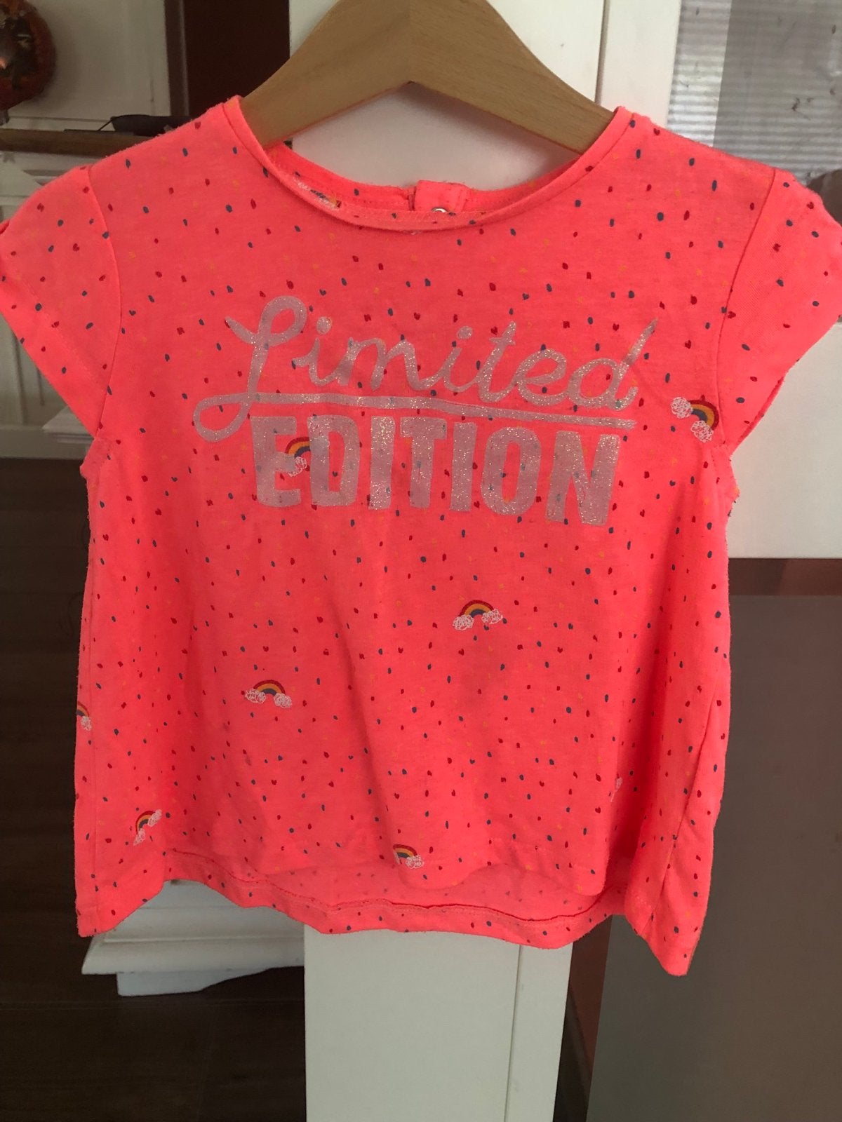 Zara BabyGirl T-shirt roze met regenboogjes - maat 98, Ophalen of Verzenden, Gebruikt, Meisje, Shirt of Longsleeve