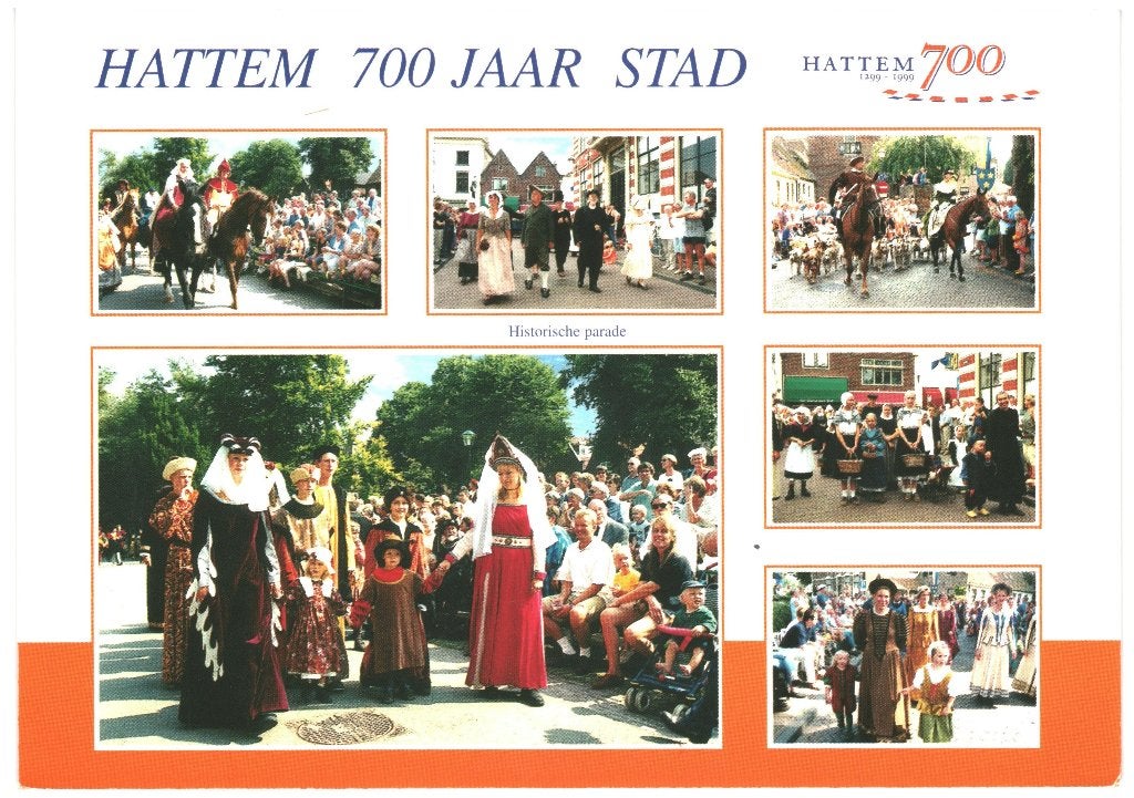 43629 Hattem 700 jaar stad _Nette oude kaart Onbeschreven