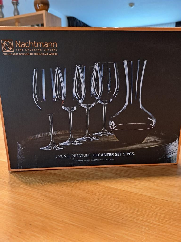 Nachtmann Vivendi Premium decanteerset 5-delig, Ophalen, Glas of Glazen, Nieuw, Glas