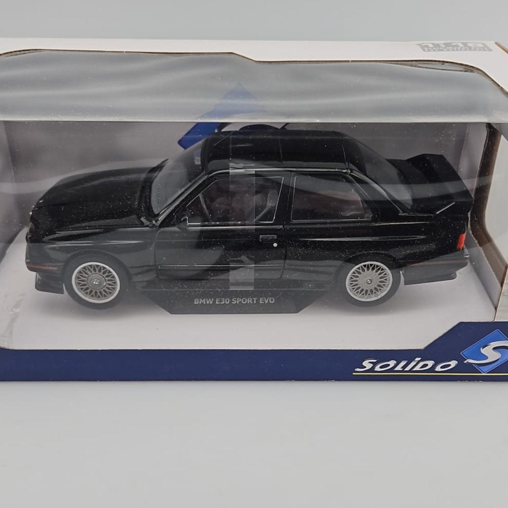 BMW E30 M3 Sport Evolution 1990 1:18 Solido Zwart | Nieuw, Flex Ltd., Nieuw, https://flex.com/contact-us, Nobelstraat 10, 5807 GA Oostrum LB, Limburg, Nederland
