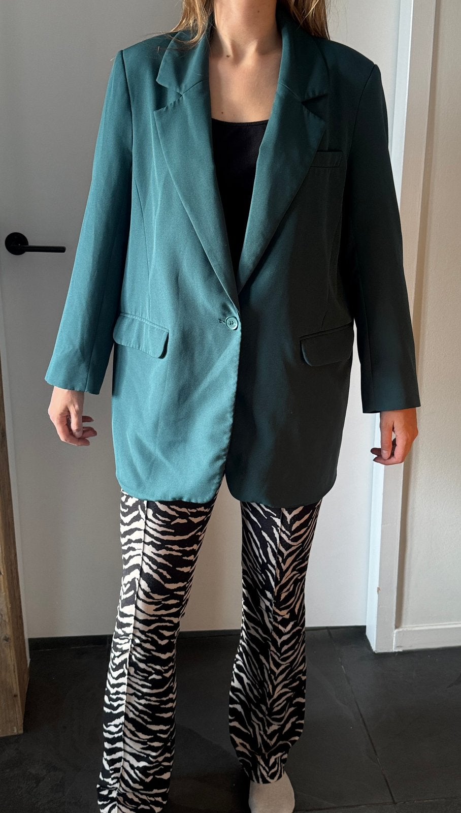 Groene blazer, Maat 38/40 (M), Ophalen of Verzenden, Zo goed als nieuw, Jasje