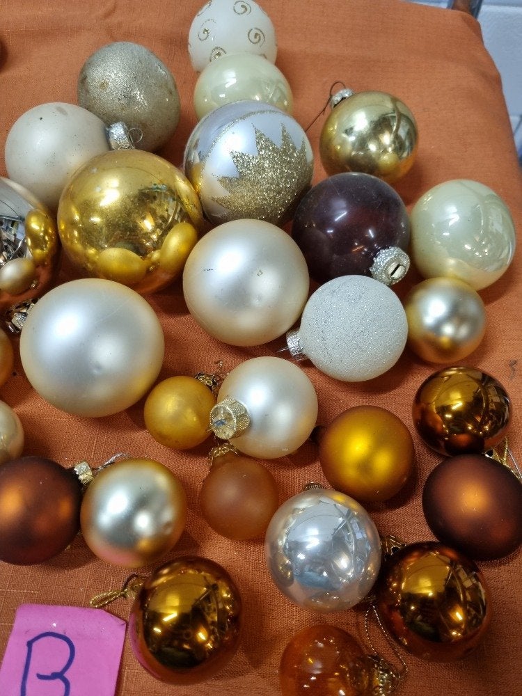 kerstballen verschillende goud tinten glas [b292], Ophalen of Verzenden, 'T Olde Gre-j, Info@toldegrej.nl, Endepoelstraat 20f Didam