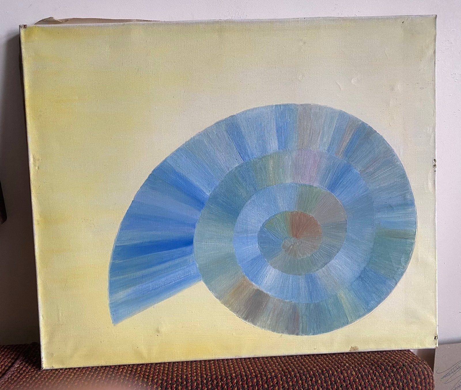 Schilderij van een nautilus-schelp, Ophalen of Verzenden
