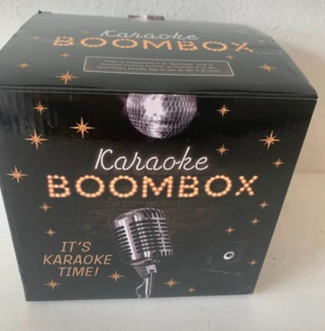 Karaoke Boombox met microfoon en speaker, Audio, Tv en Foto, Karaoke-apparatuur, Nieuw, Complete set, Ophalen of Verzenden