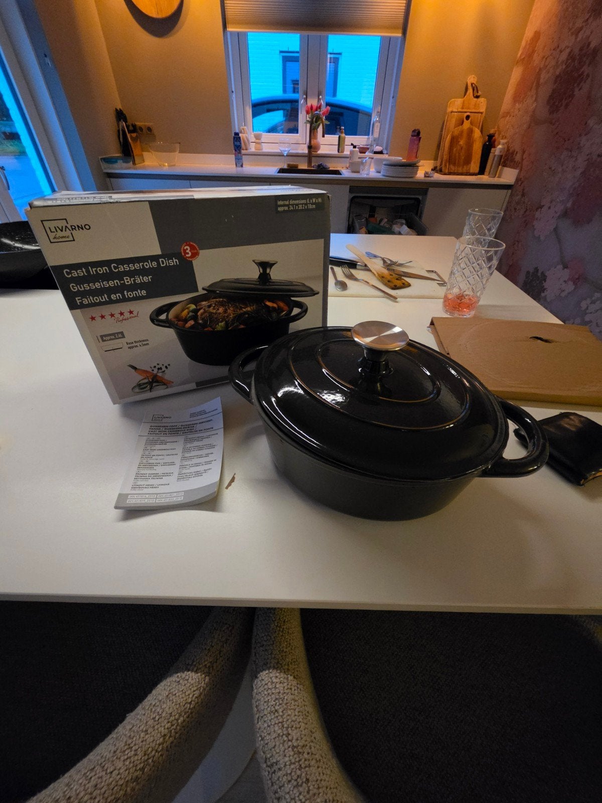 Nieuwe gietijzeren braadslede - Ongebruikt!, Huis en Inrichting, Nieuw, Ophalen of Verzenden, Met deksel, Braadpan