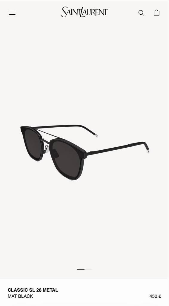 Zonnebril YSL heren, Overige merken, Gebruikt, Zonnebril, Zwart