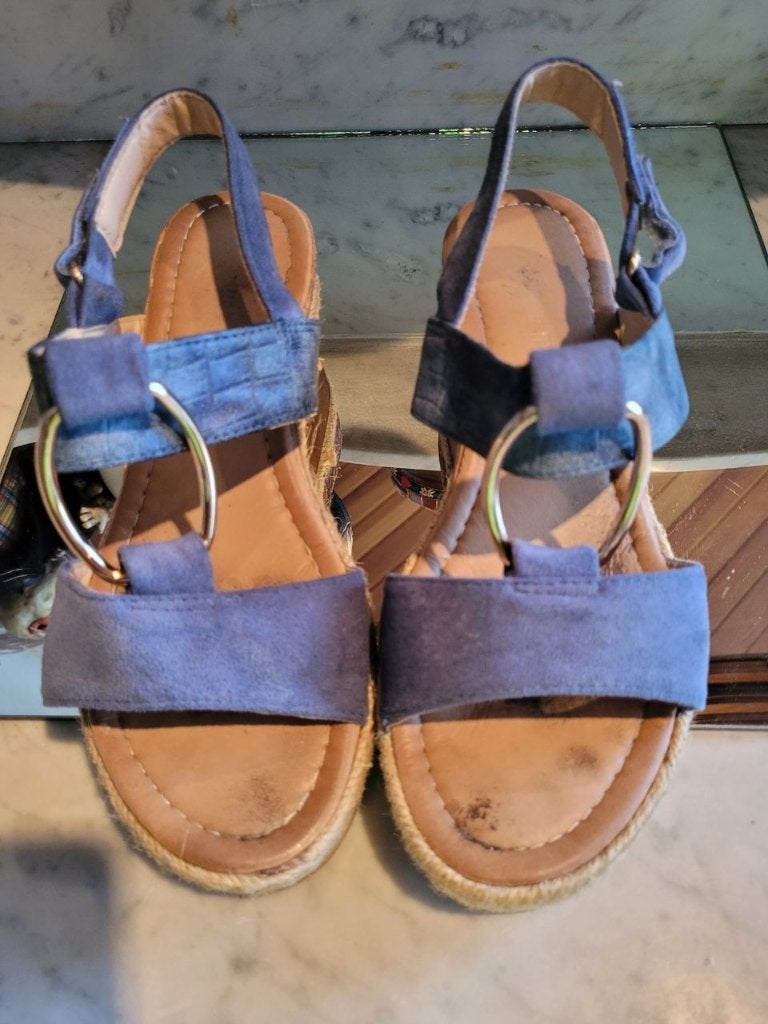 Super mode sandalen blauw maat 38, Blauw, Zo goed als nieuw, Super mode, Sandalen of Muiltjes