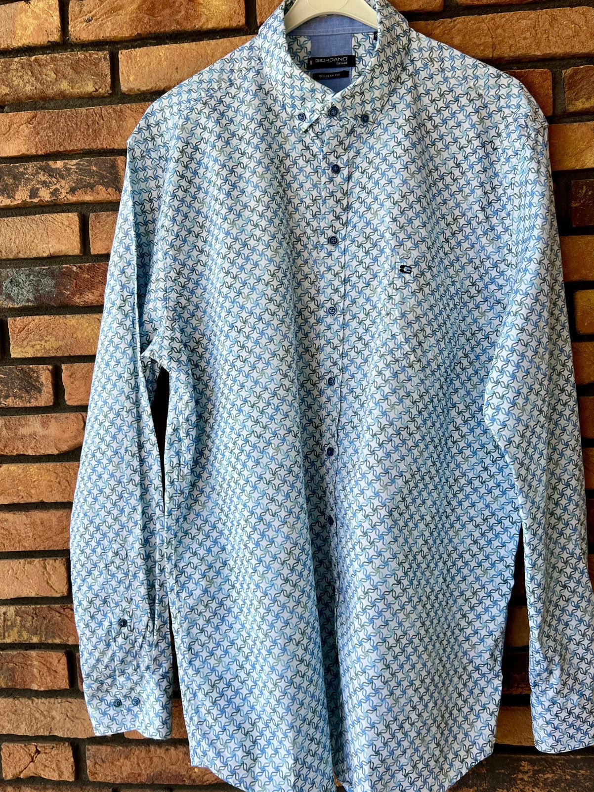GIORDANO regular fit overhemd  maat XL  43/44   Nieuw, Ophalen of Verzenden, Nieuw, Blauw, Halswijdte 43/44 (XL)