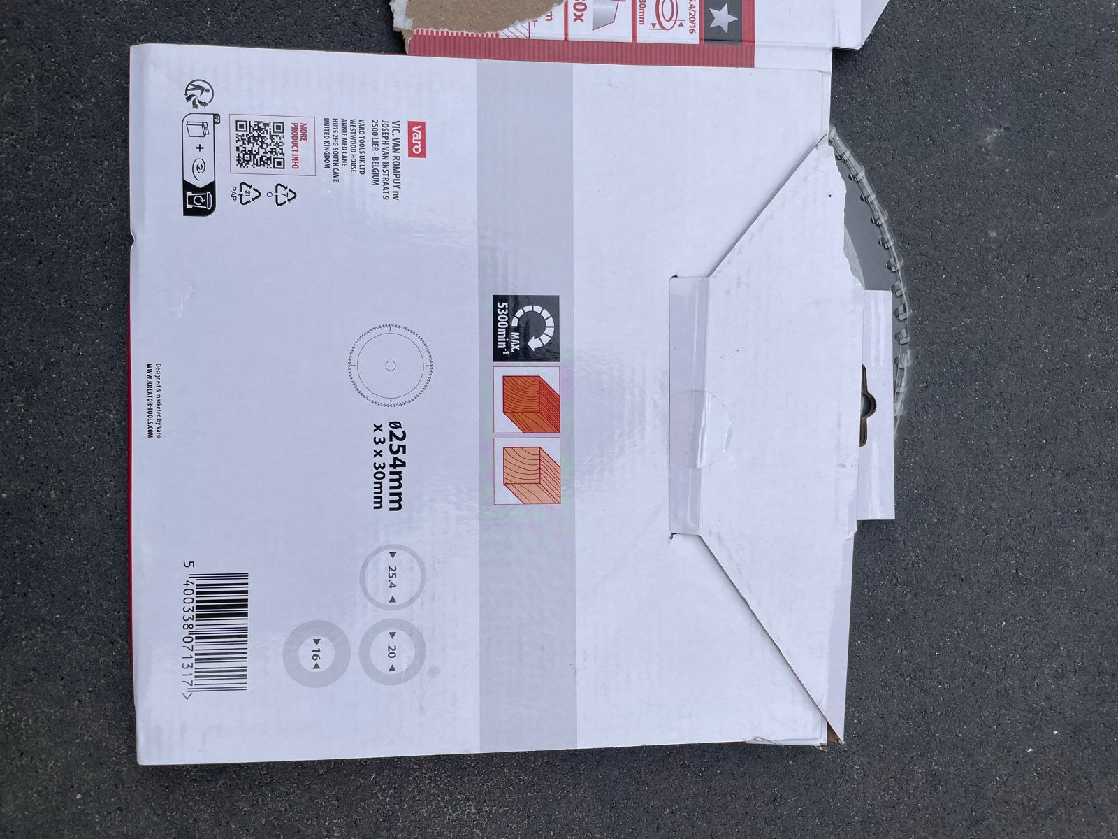 Kreator Cirkelzaagblad 254mm voor zacht en hardhout, Ophalen, Nieuw, 1200 watt of meer, Cirkelzaag