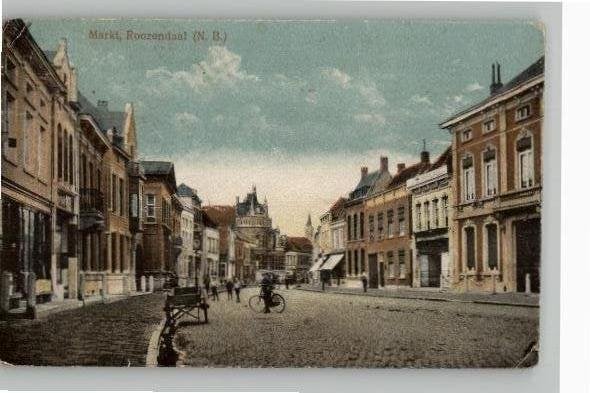 Roosendaal Markt  st 1919 uitg L. Hontelé, Ophalen of Verzenden, Voor 1920, Gelopen, Noord-Brabant