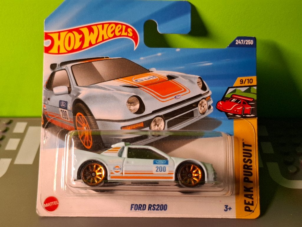 Hotwheels - Ford RS200 Gulf [blauw] 1/60 MIB, Ophalen of Verzenden, Nieuw, Auto