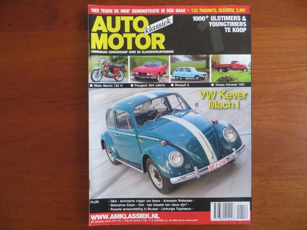 Auto Motor Klassiek 1 2014 504 Cabrio, Renault 6, Tempo 1951, Ophalen of Verzenden, Nieuw, Volkswagen
