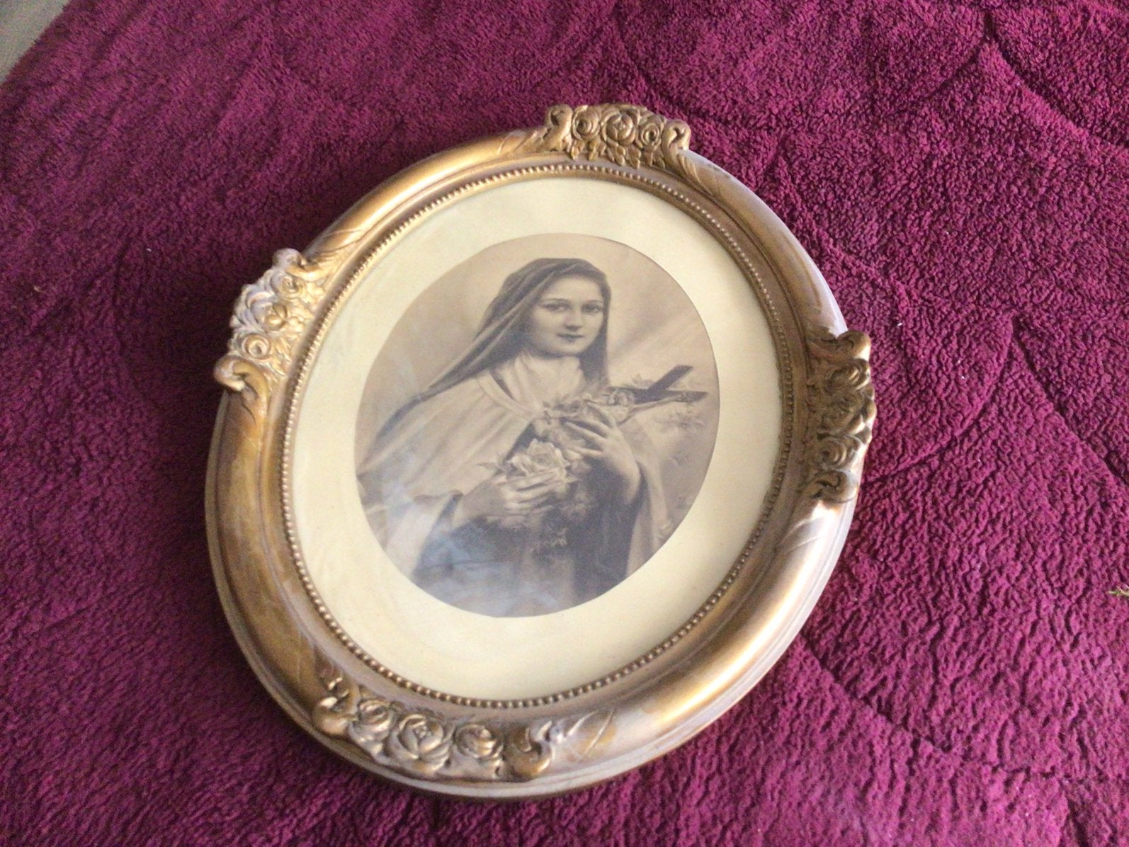Schilderij Bernadette, Ophalen