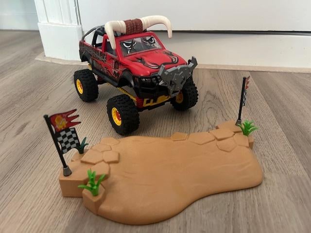 Playmobil stuntauto monstertruck 70549 compleet met doos, Ophalen, Zo goed als nieuw, Complete set
