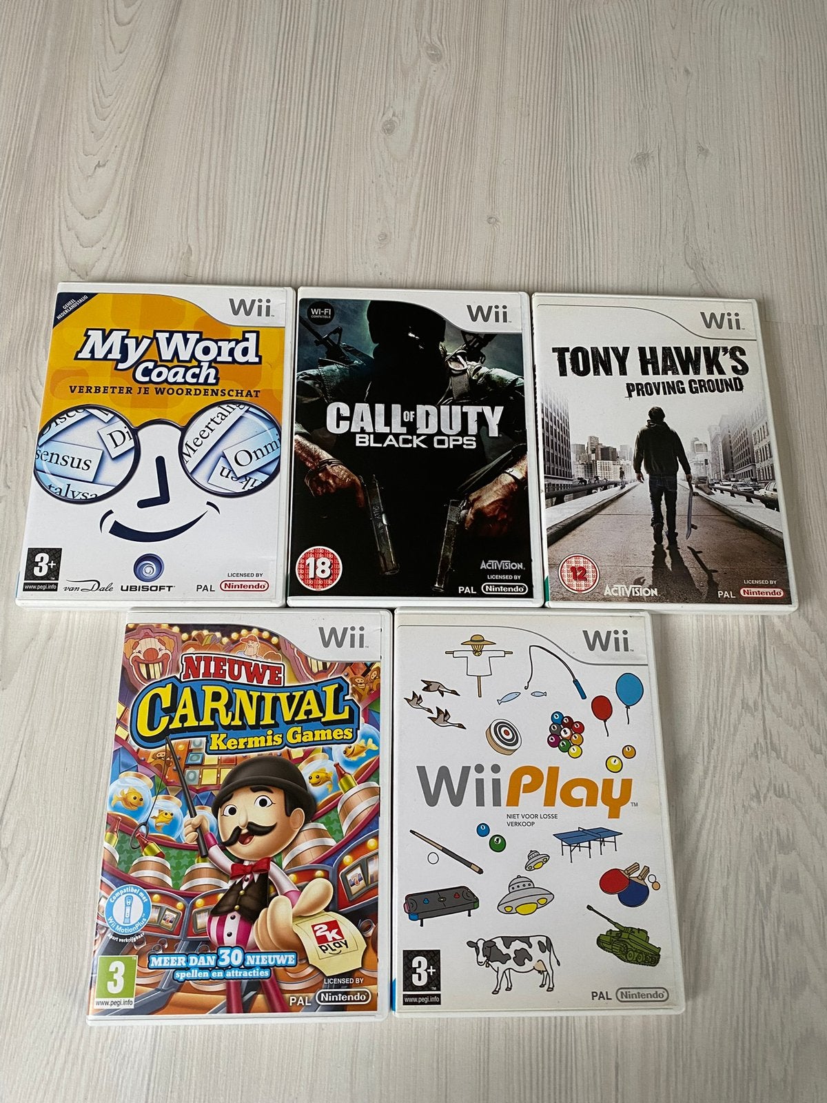 Wii games (Wii play, Tony Hawk, Call of duty…..), Spelcomputers en Games, Games | Nintendo Wii, Verzenden, Gebruikt