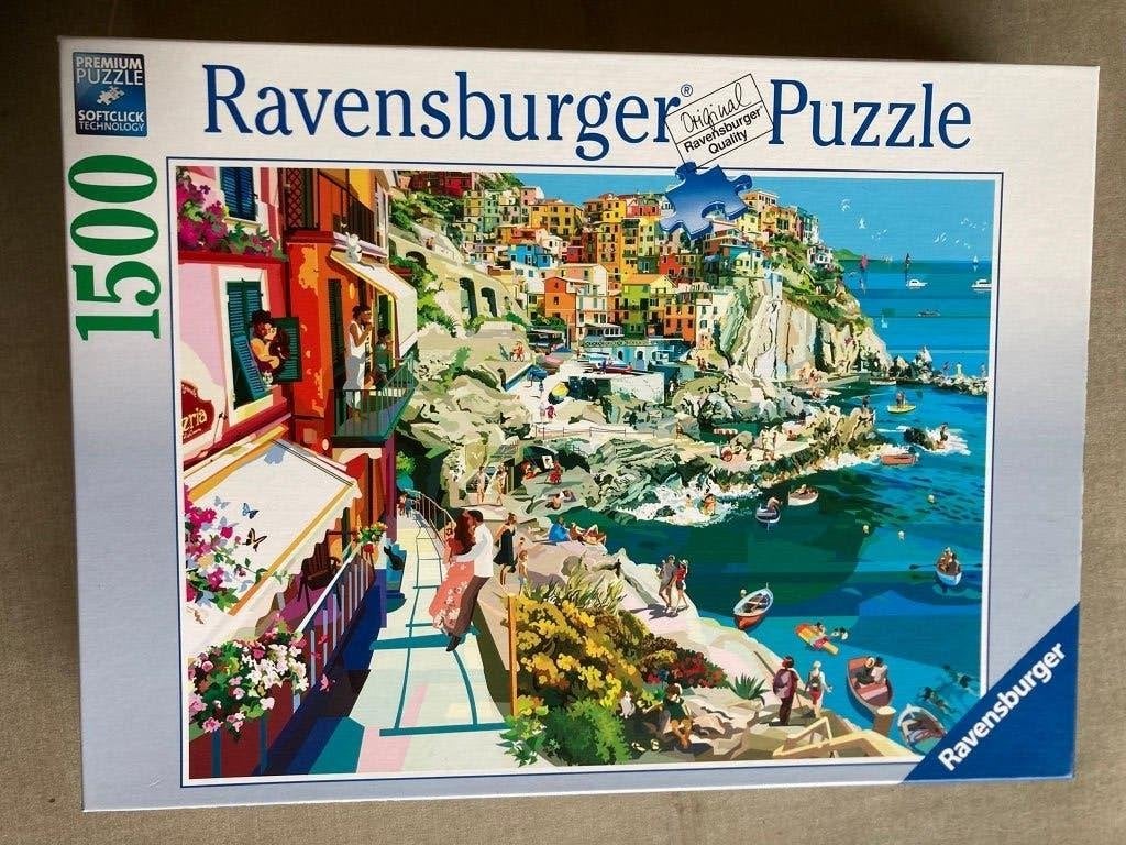Ravensburger puzzel "Cinque Terre Viewpoint" 1500 stukjes, Ophalen of Verzenden, 500 t/m 1500 stukjes, Zo goed als nieuw, Legpuzzel