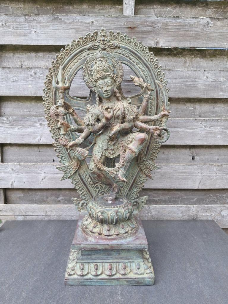 Bronzen beeld van de godin Kali/India/Azië/48 cm, Ophalen of Verzenden