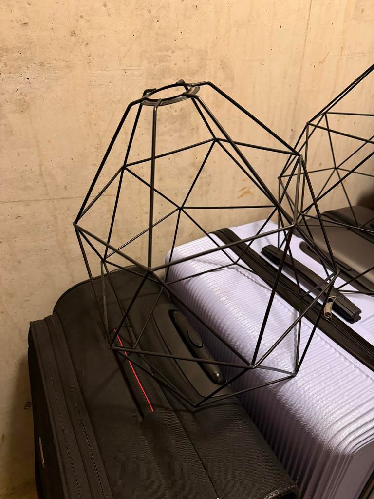 2 IKEA lampenkappen, zo goed als nieuw, Ophalen, 25 tot 50 cm, Zwart, Zo goed als nieuw