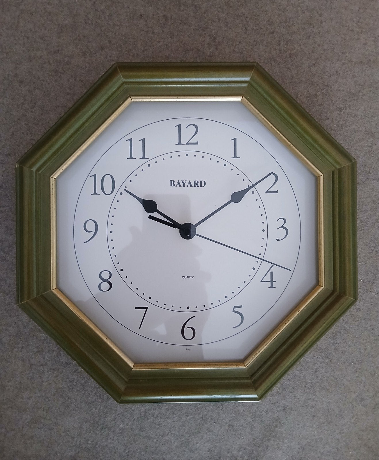 Bayard wandklok, keukenklok - hout, Antiek en Kunst, Ophalen of Verzenden