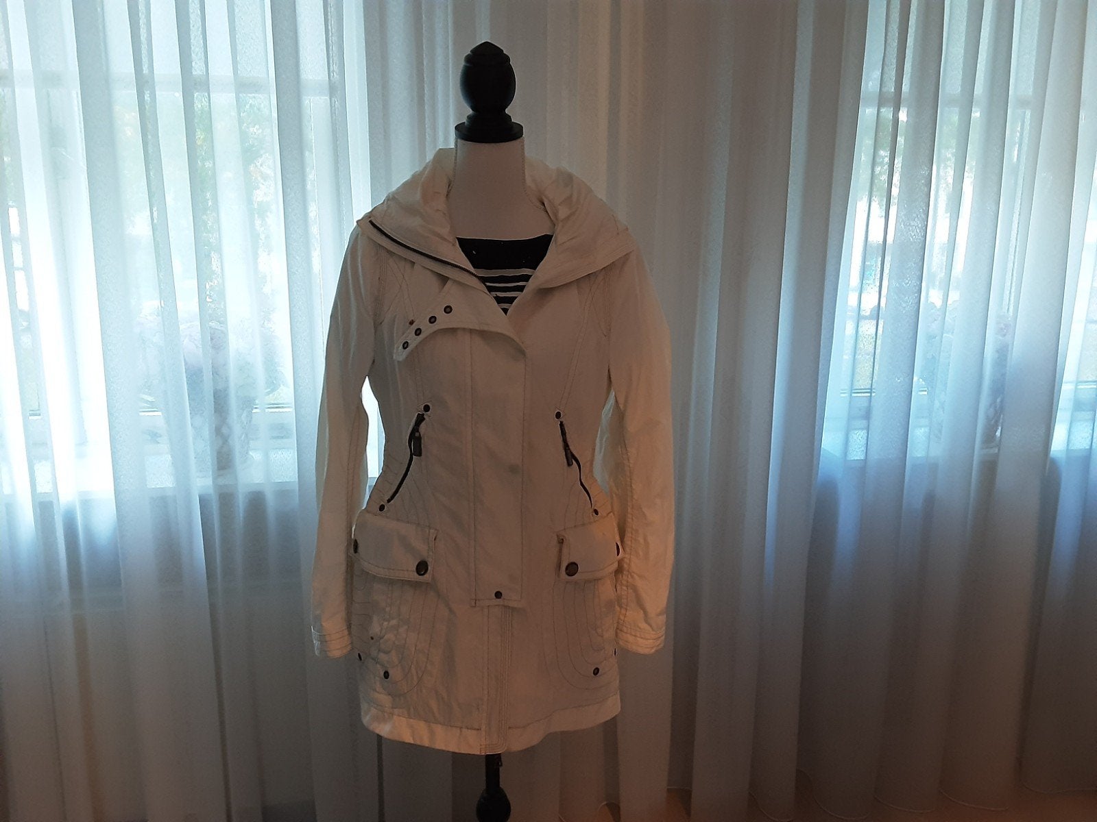 Creenstone Dames Jas - Crème/Wit - Maat M, Kleding | Dames, Maat 38/40 (M), Wit, Creenstone, Ophalen of Verzenden