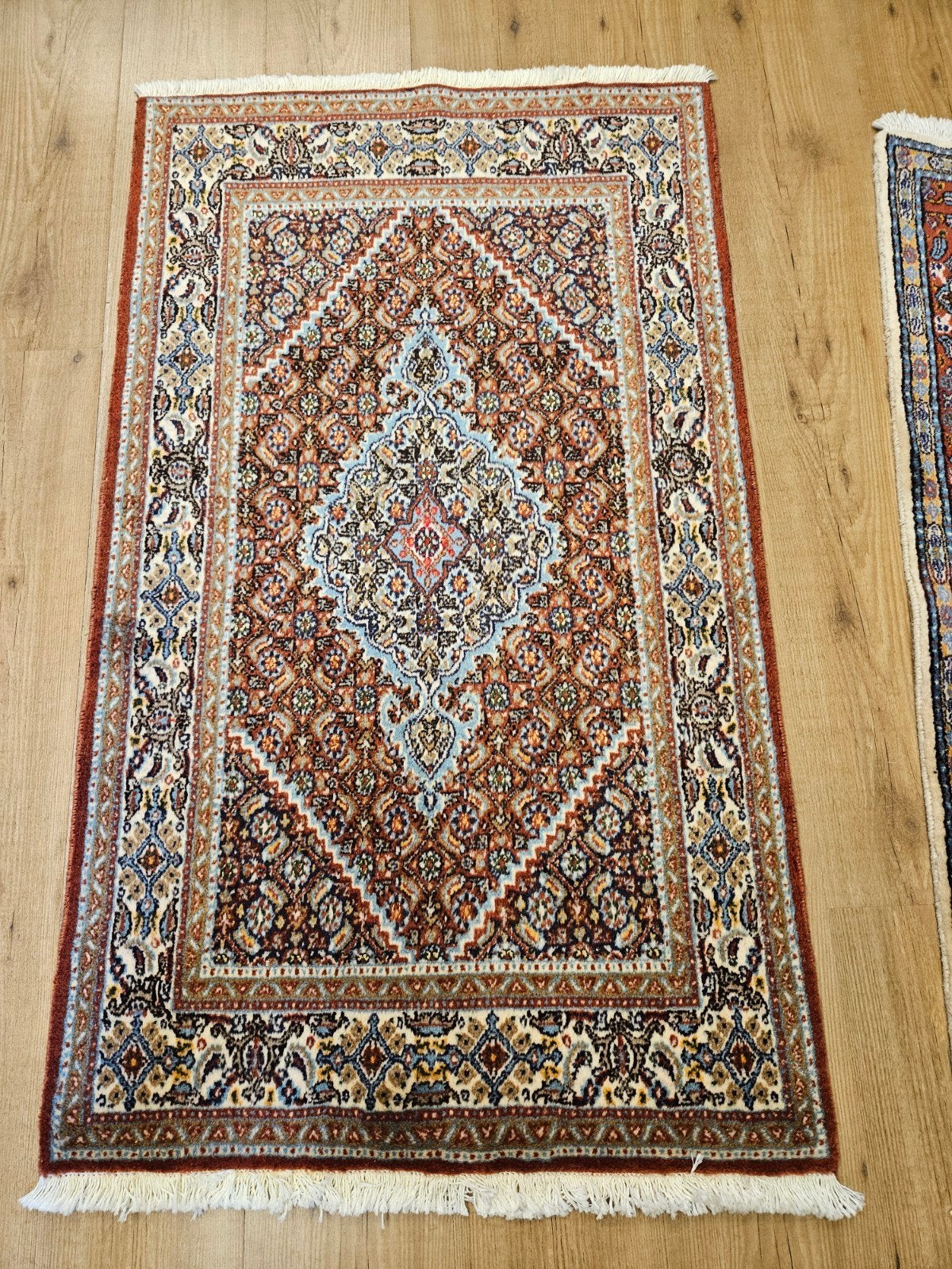 Handgeknoopt perzisch tapijt moud 124x80, Info@SlatsAntiek.nl, 100 tot 150 cm, Perzisch, Rechthoekig