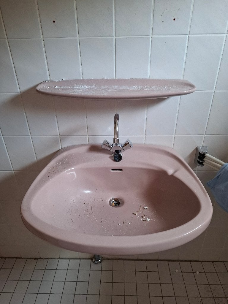 Wastafel + planchet, Ophalen, Gebruikt, Steen, Wastafel