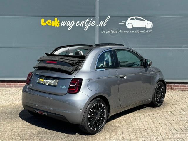 Fiat 500 C e La Prima 42 kWh Cabrio *full options *leder etc, Auto's, Gebruikt, Cabriolet, 4 stoelen, Automatische klimaatregeling
