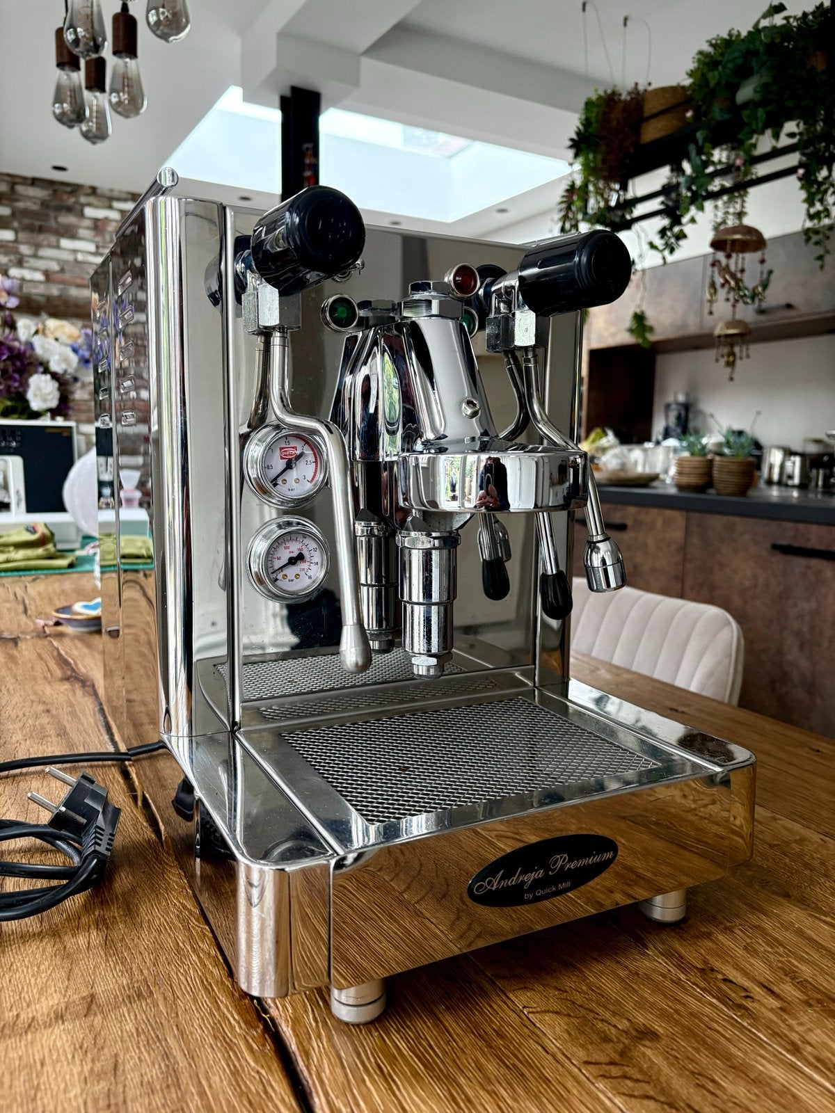 Quick Mill Andreja Premium Espressomachine, Gebruikt, Espresso apparaat, Gemalen koffie, 1 kopje