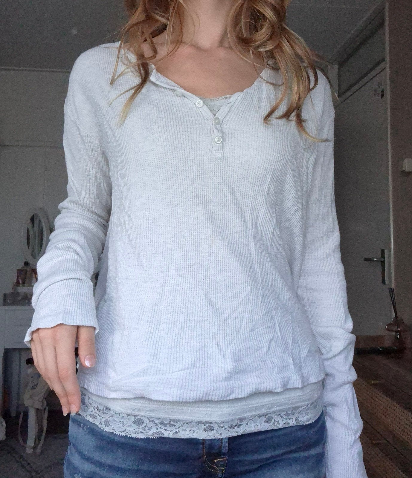 Brandy melville oversized top, Kleding | Dames, Maat 38/40 (M), Ophalen of Verzenden, Zo goed als nieuw, Lange mouw