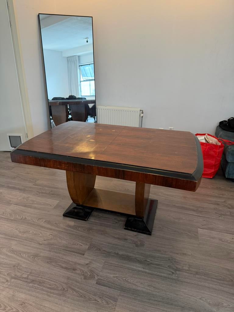 Art Deco dressoir / drankkast + tafel set uit 1930–1940., Ophalen, Gebruikt, 25 tot 50 cm